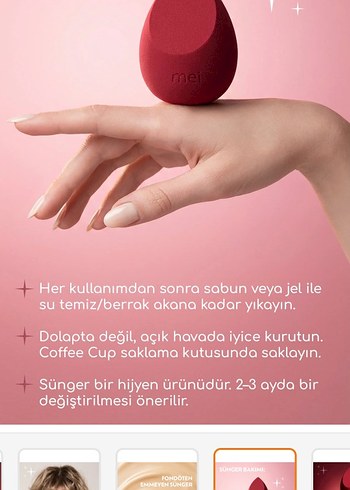 Islak ve Kuru Kullanılabilen Kırmızı Makyaj Süngeri - Görsel 4