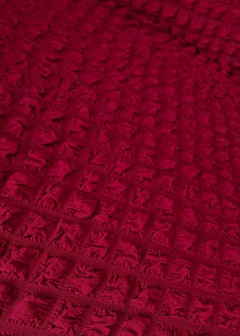 Kırmızı Bohem Koltuk Örtüsü - Görsel 4