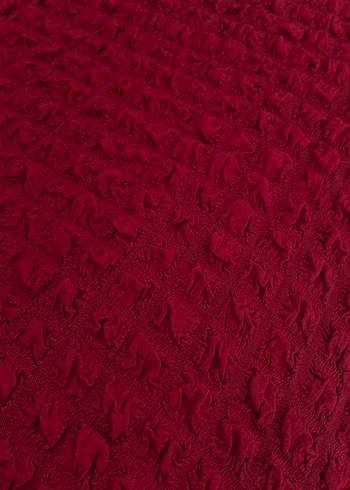 Kırmızı Bohem Koltuk Örtüsü - Görsel 5