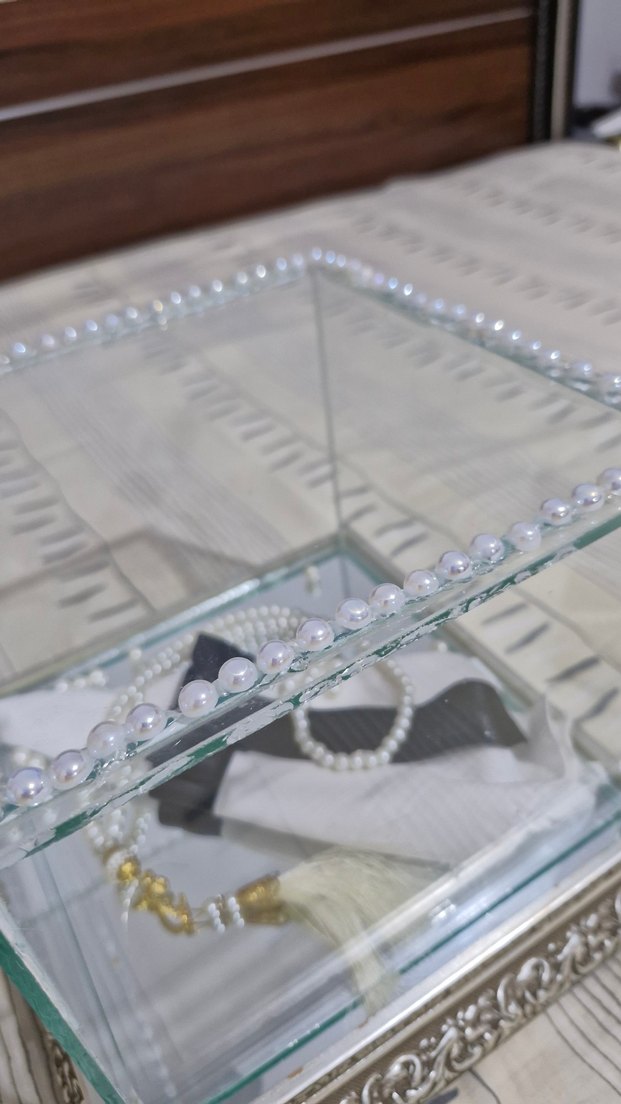 İnci İşlemeli Beyaz Düğün Aksesuar Kutusu - Görsel 3