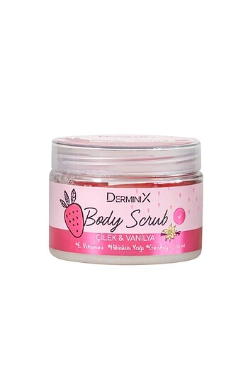 Derminix Vücut Peeling Çilek ve Vanilya 300ml