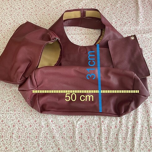 Beden bordo Renk Torba Çanta Üçlü Set