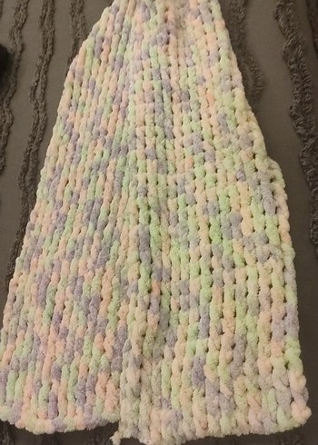 Çok Renkli Pastel Örgü Atmı - Görsel 2