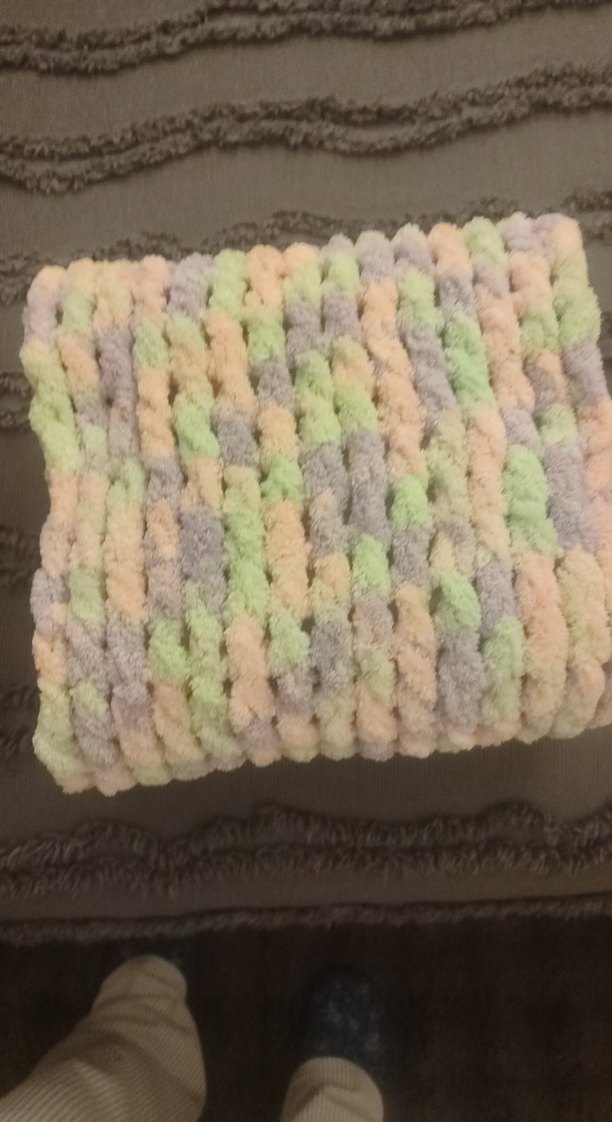 Çok Renkli Pastel Örgü Atmı - Görsel 4