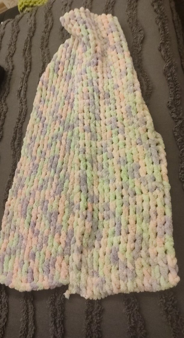 Çok Renkli Pastel Örgü Atmı - Görsel 2