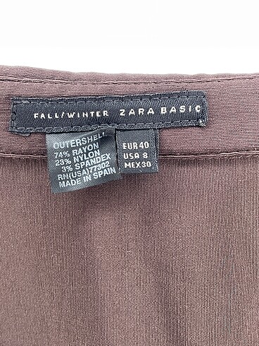 40 Beden kahverengi Renk Zara Kısa Elbise %70 İndirimli.