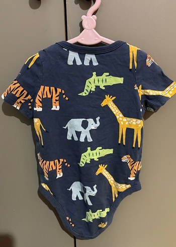 İki tane Desenli Kısa Kollu Bebek Body - Görsel 2