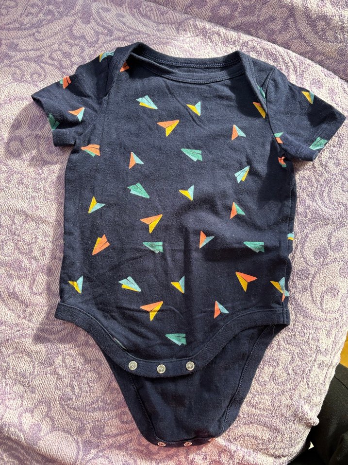 İki tane Desenli Kısa Kollu Bebek Body - Görsel 4