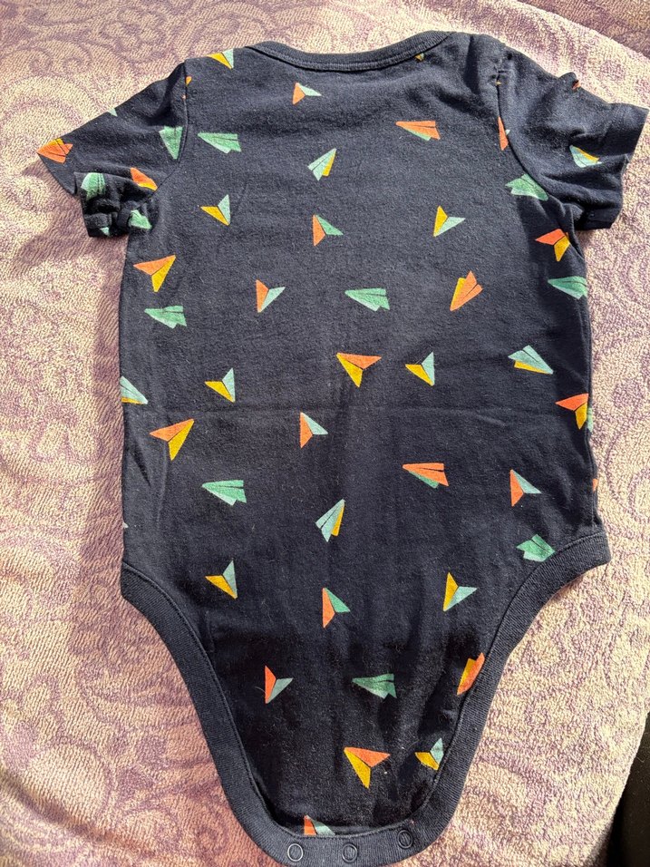 İki tane Desenli Kısa Kollu Bebek Body - Görsel 5