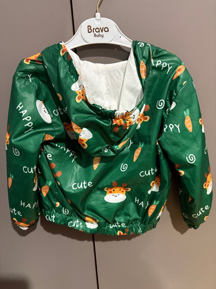 Renkli Baskılı bebek rüzgarlık yağmurluk - Görsel 3