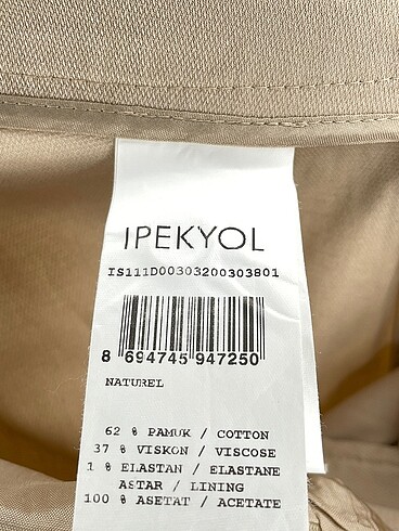 38 Beden çeşitli Renk ipekyol Düz Kesim %70 İndirimli.