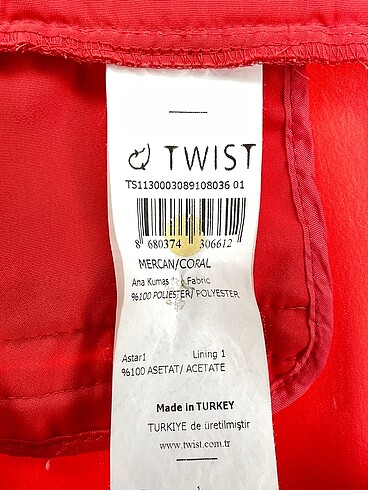 36 Beden çeşitli Renk Twist Kumaş Pantolon %70 İndirimli.