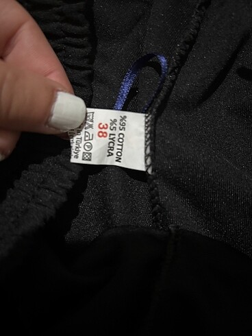 38 Beden siyah Renk Bel lastikli pantolon