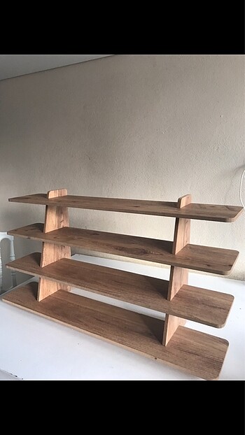 3 adet Ahşap stand 