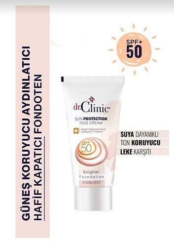 Spf 50+ Aydınlatıcı Güneş Kremi