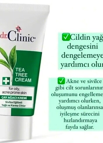  Beden Renk Dr.Clinic Çay Ağacı Kremi 50 ml