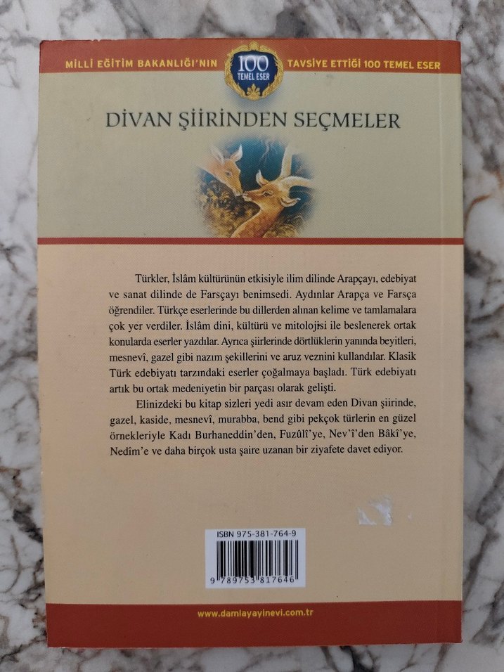 Divan Şiirinden Seçmeler Kitabı - Görsel 2