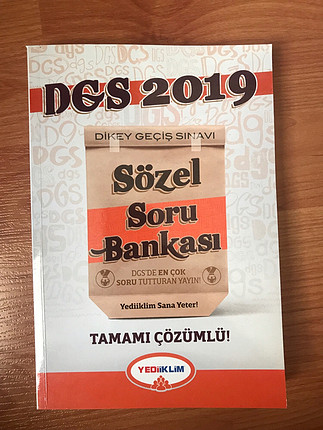 Diğer DGS 2019 Sözel Soru Bankası Yediiklim