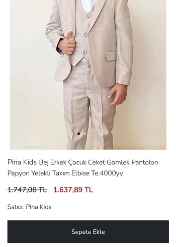 Diğer Çocuklar için Modern Klasik Takım Elbise
