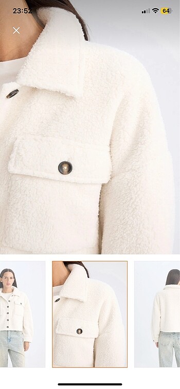 Peluş kısa mont - Görsel 2