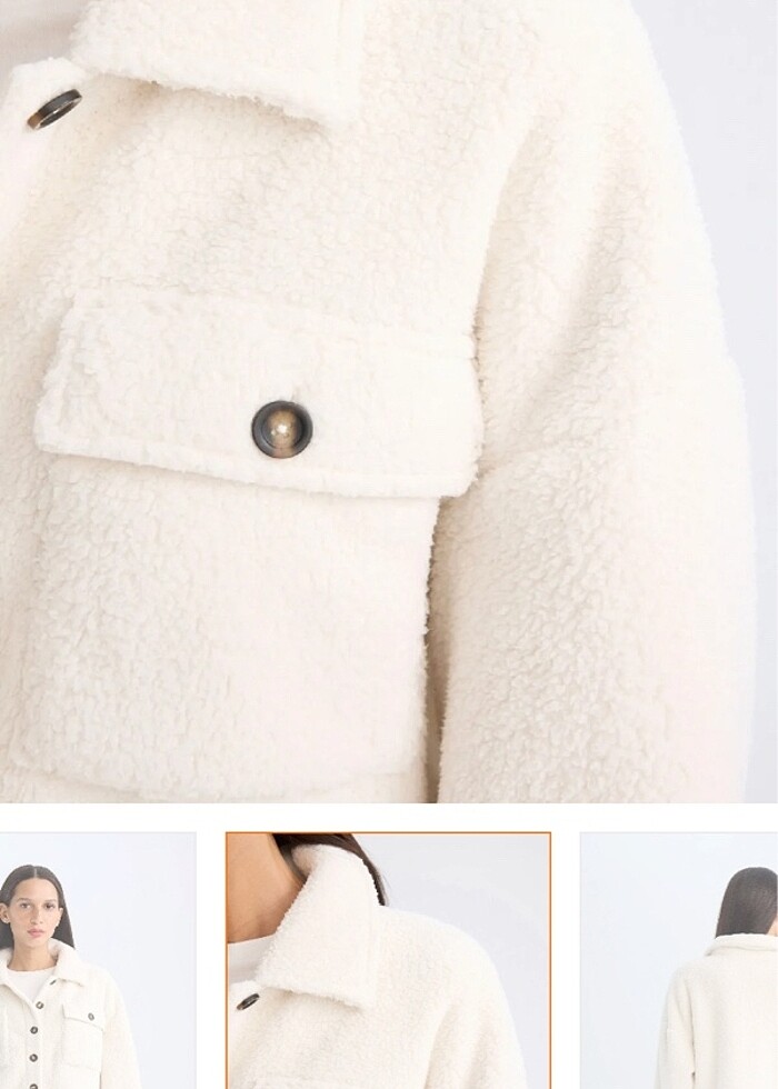 Peluş kısa mont - Görsel 2