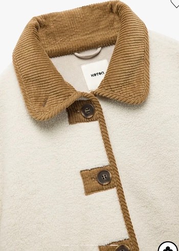 Kürk Detaylı Beyaz Midi Kadın Ceket - Görsel 4