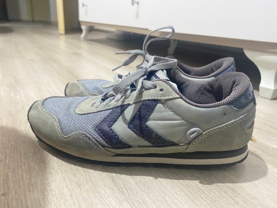 Gri Bağcıklı Kadın Spor Ayakkabı Orjinal hummel - Görsel 2