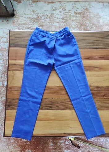 36 Beden mavi Renk Kadın Kumaş Pantolon