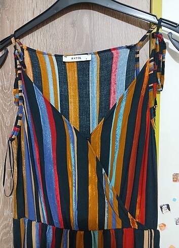s Beden çeşitli Renk Batik S Beden Çizgili Elbise