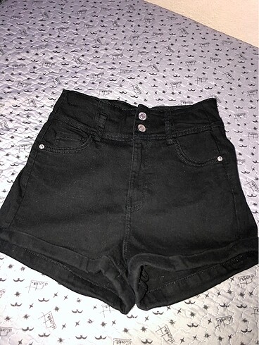 Bershka siyah jean kot şort