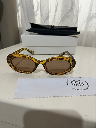 Beden kahverengi Renk Leopar cat eye güneş gözlüğü ren eyewear