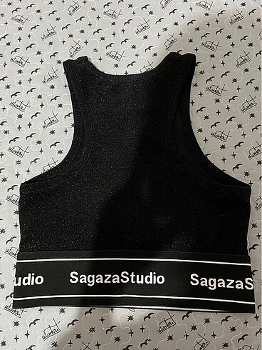 Trendyol & Milla Trendyol sagaza simli crop top bluz
