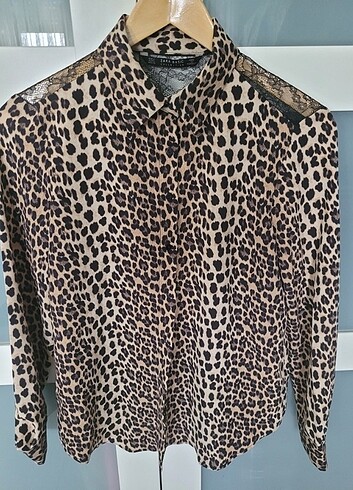 Zara Zara leopar şifon gömlek