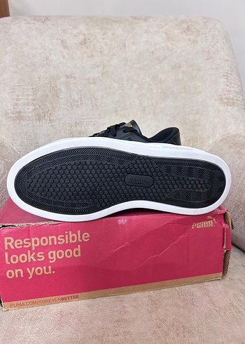 40 Beden siyah Renk Puma Siyah Beyaz Platform Kadın Spor Ayakkabı