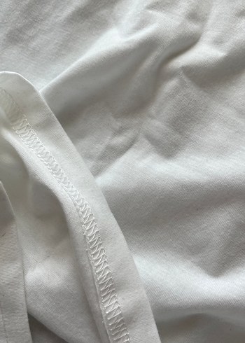 m Beden beyaz Renk Beyaz Baskılı Oversize Tişört