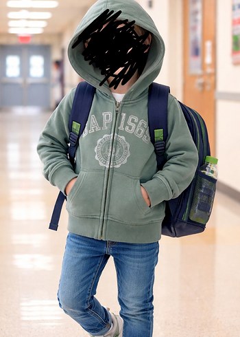 GAP Kapüşonlu Fermuarlı Erkek Çocuk Sweatshirt Haki -5 Yaş - Görsel 8