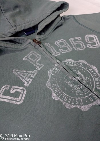 GAP Kapüşonlu Fermuarlı Erkek Çocuk Sweatshirt Haki -5 Yaş - Görsel 4