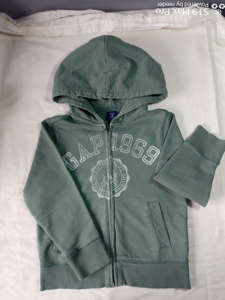 GAP Kapüşonlu Fermuarlı Erkek Çocuk Sweatshirt Haki -5 Yaş - Görsel 2