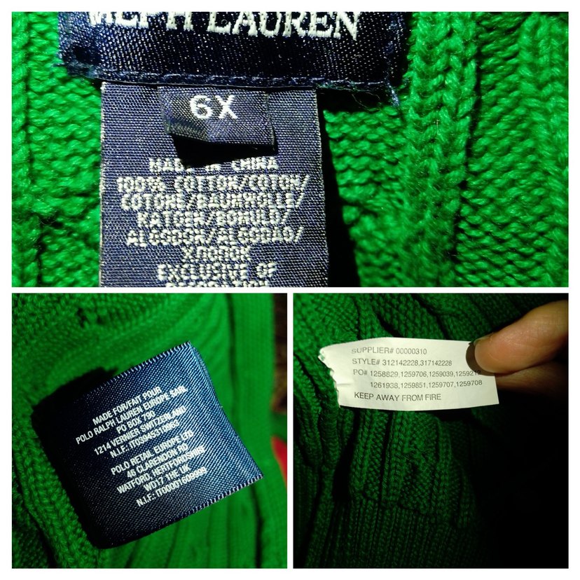 Ralph Lauren 6 Yaş 6X Kız Çocuk Triko Hırka Yeşil Orijinal — görsel 6/8