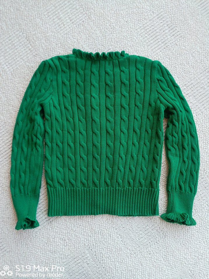 Ralph Lauren 6 Yaş 6X Kız Çocuk Triko Hırka Yeşil Orijinal — görsel 8/8