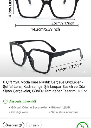 Ray Ban Y2K Kare Plastik Gözlükler - Şeffaf