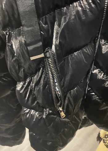 Siyah Kışlık Kadın Mont - Görsel 6