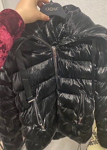 Siyah Kışlık Kadın Mont - Görsel 4