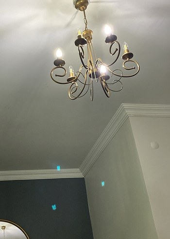 Altın Renkli 5 Kollu Avize - Görsel 5