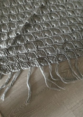 Gri Örgü Bohem Kadın Şal - Görsel 3