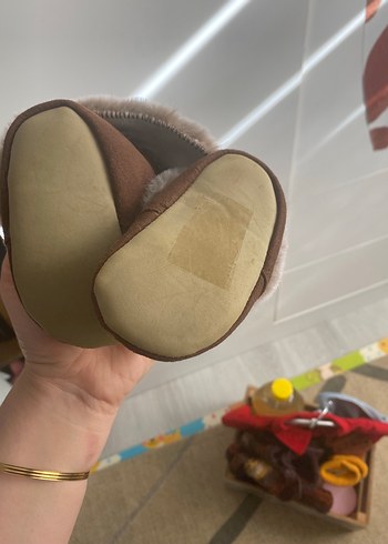 Kahverengi Kürklü Erkek Çocuk Ev Terliği - Görsel 4