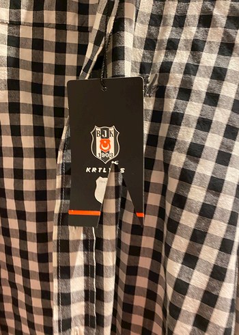 Erkek Beyaz Siyah Kareli Pamuk Gömlek - Görsel 2