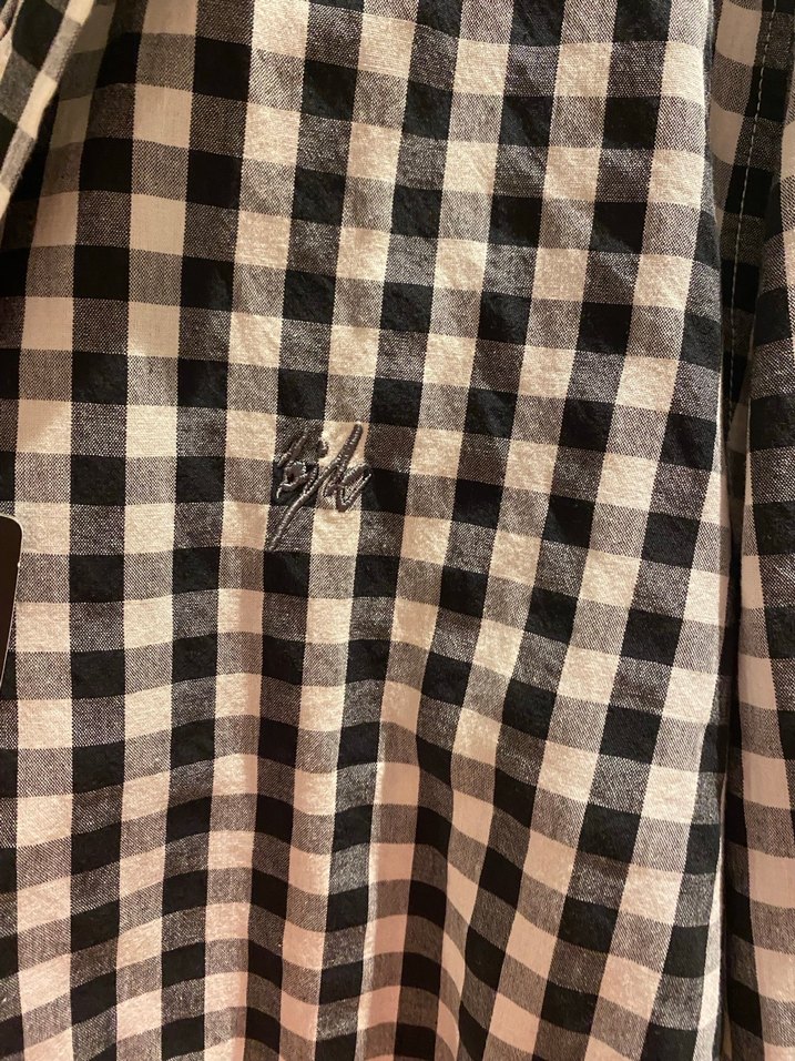 Erkek Beyaz Siyah Kareli Pamuk Gömlek - Görsel 3