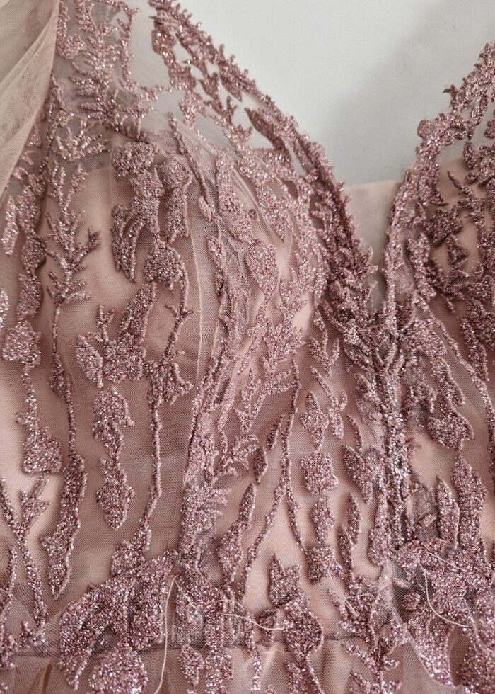 Tül Taşli Elbise - Görsel 3