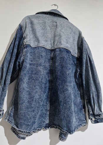 Balon kol salaş Düğmeli Kadın Kot Ceket - Görsel 5